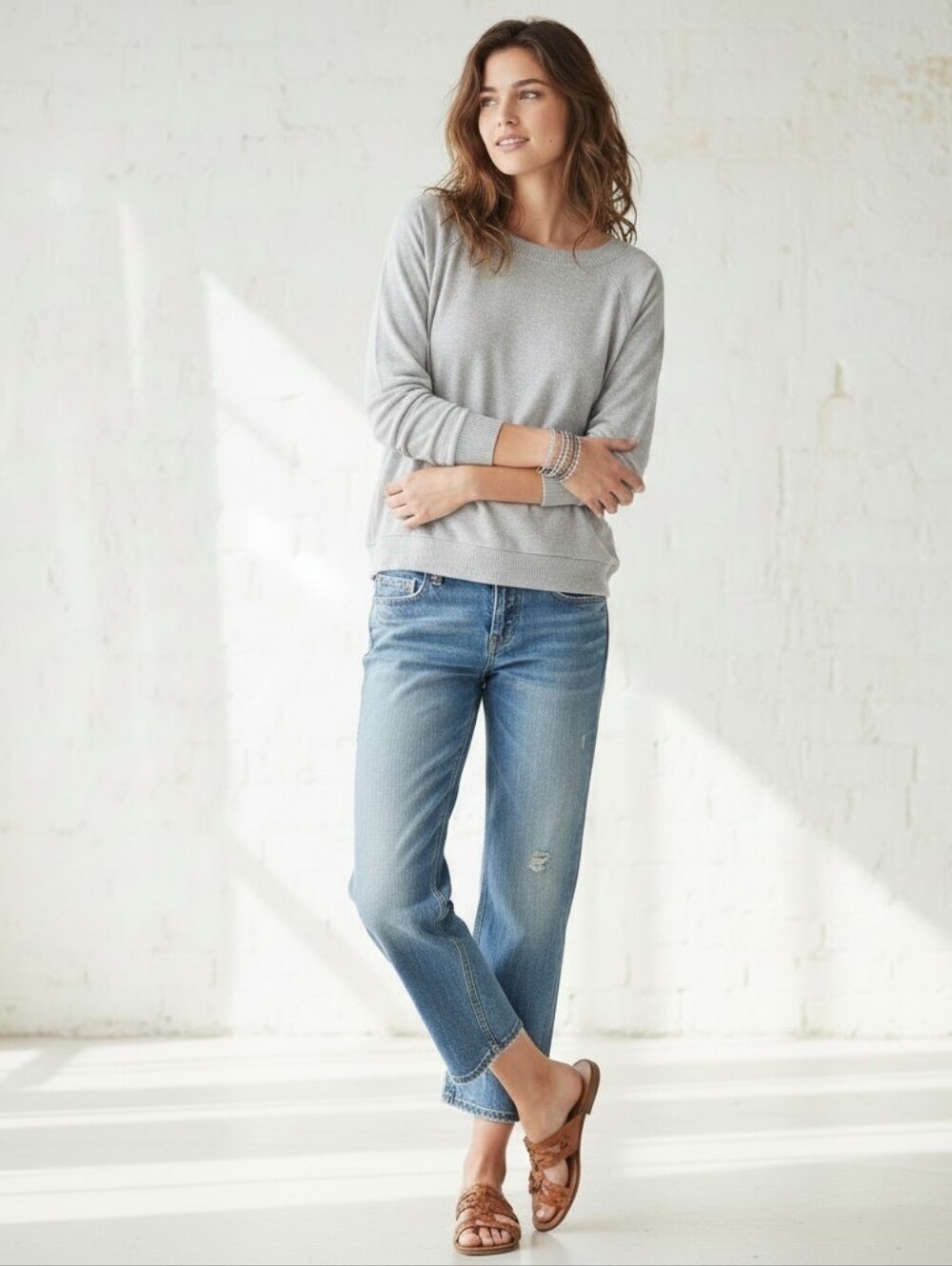 Project Social Urban Outfitters Gray Knit Mercer Sweater, Butter Soft EUC M